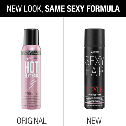 Sexyhair Style Protect Me Hot Tool Protection Spray, 4.2 Oz | Thermal Protection | Up To 78% Breakage Reduction | Light Hold #TOP2
