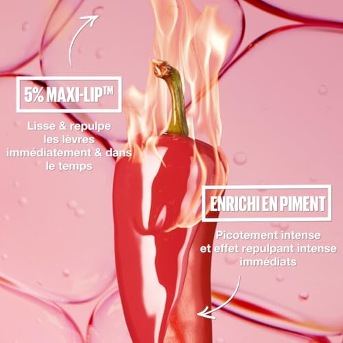 Maybelline New York - Gloss à Lèvres Effet Repulpant Immédiat & Volume XXL - Enrichi en Piment - Lifter Plump - Teinte Mauve Bite - 5,4 ml