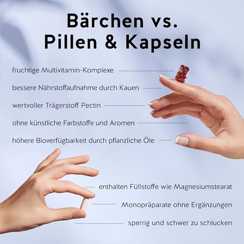 Wake Up Call Energy Vitamin – Natürliche Energie mit 30mg Guarana, Vitamin B6 und L-Tyrosin – 60 Stück – Vegetarisch – Bears with Benefits