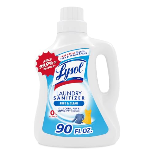 Lysol Laundry Sanitizer Liquid, Detergent Additive, Free & Clear, 90oz