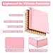 DERZIFUN 6x6x2 inch Glossy Pink Shipping Boxes, 50 Pack Corrugated Cardboard Mailing Boxes for Small Business Packaging, Shipping Candles, Coasters