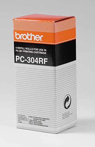 Brother PC304RF rouleau transfert thermique lot de 4 anti-bavure