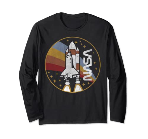 NASA Shuttle Launch With Rainbow Long Sleeve T-Shirt