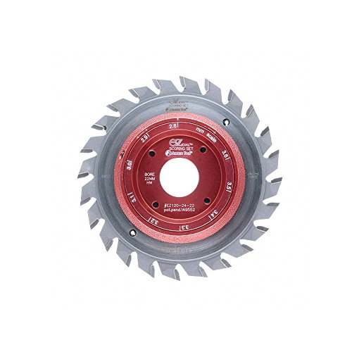 Amana Tool - EZ120-24-22 EZ Dial Adustable Scoring Set - Shim Free 120mm Dia x 24T 22mm BO
