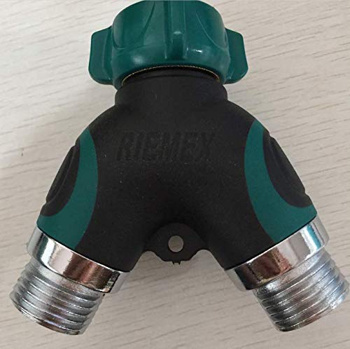 Riemex Metal Garden Hose Splitter Upgraded 2022, 2 Way Y Hose Connector, Easy Grip, Easy to Open - Thumbnail 3