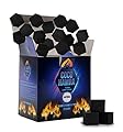 Coco Hamra Natural Coconut Shell Charcoal Cubes- 27pcs Coals - Made from Natural Coconut Incense Briquettes | Made in Indonesia | 25mm Charcoal Incense Cubes, Black, Blue, 25mmx25mmx17mm