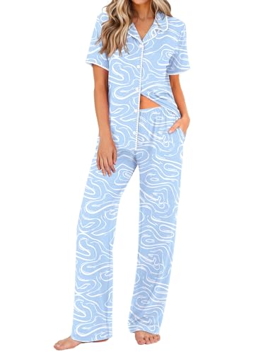 Button-Down Pants Set with Rick-Rack Trim