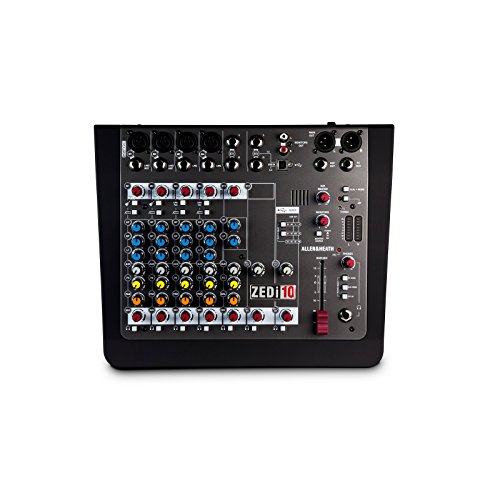 Image of Allen & Heath ZEDi-10 - Compact Hybrid Audio Mixer /4x4 USB Interface (AH-ZEDi-10) | 4 X Xlr and Trs Mic and Line, 2 Stereo Inputs, 4in /4out 24-Bit /96khz USB, Global 48V Phantom, Hi-Z, 3-Band Eq