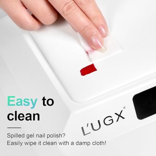 LUGX-Professional-Nail-Curing-Lamp-for-Gel-Polish-Dryer-72W-LED-UV-Nail-Lights-with-Arm-Rest-Pillow-Retractable-TrayPerfect-for-Manicure-Pedicure-at-Salon-Home