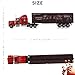 Risopen 1/64 Scale Container Semi Truck Toy, Transport Box Trucks and Trailer Model for Kenworth W900 for Boys Childs Christmas Birthday Gifts- Red