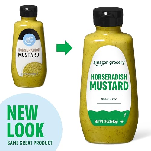 Image of Amazon Grocery, Horseradish Mustard, 12 Oz (Previously Happy Belly, Packaging May Vary)