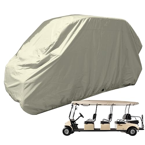 Formosa Covers Heavy Duty 8 Passenger Golf Cart Cover | Compatible with EZGO, Cushman, Club Car Shuttle, Gem e6, Limo, Yamaha Golf Carts | All-Weather | Up to 172