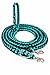 Roping Knotted Horse Tack Western Barrel Reins Nylon Braided Teal Black 60701