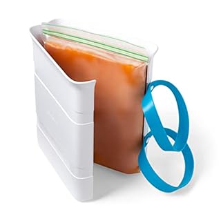 YouCopia FreezeUp Freezer Food Block Maker, 6 Cup, Meal Prep Bag Container to Freeze Soup and Leftovers