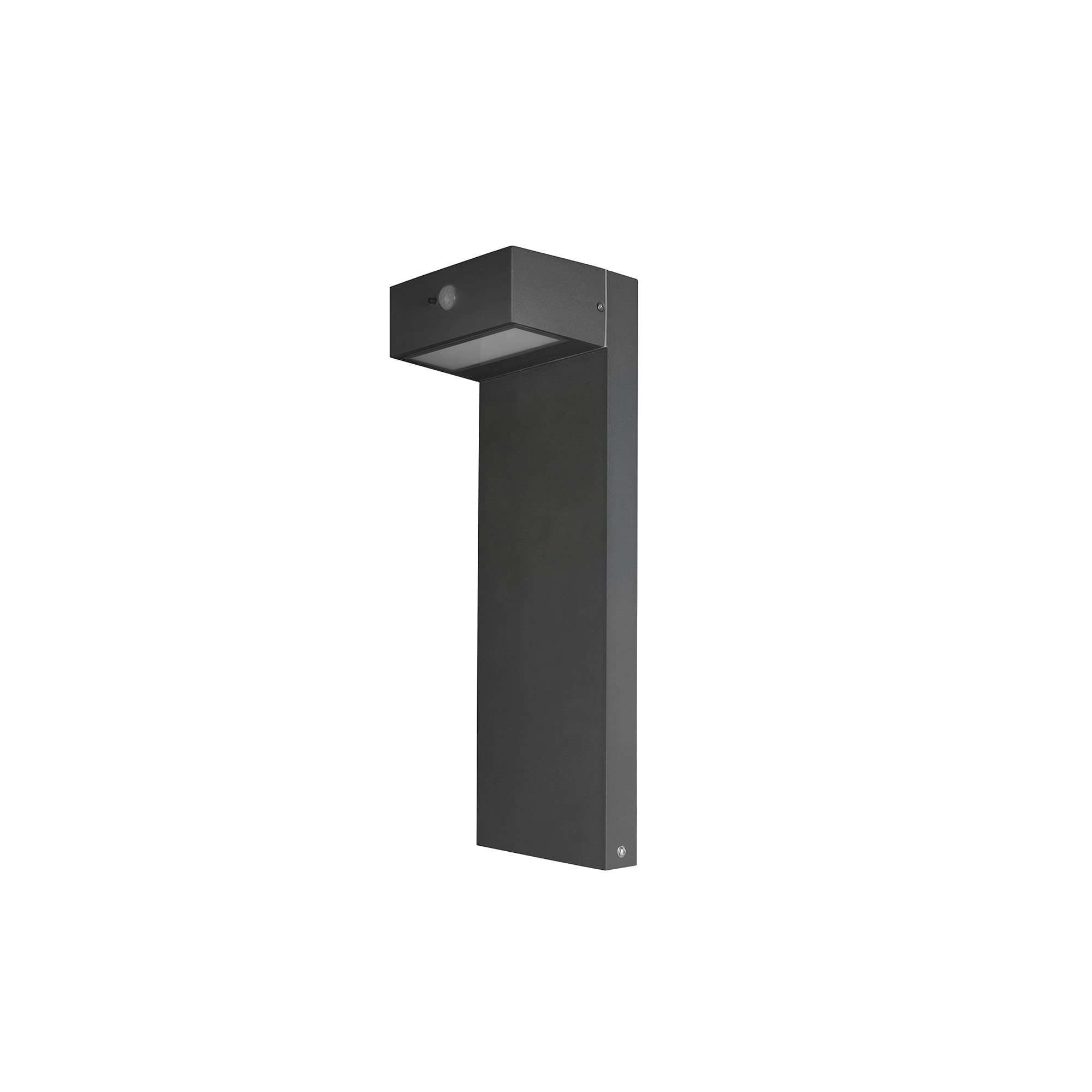 FORLIGHT Top - Baliza Solar de Jardín LED 3W de 50cm de Alto. Baliza de Jardín con Placa Solar para Jardín y Terraza. Blanco Cálido 3000K. Color Gris Urbano