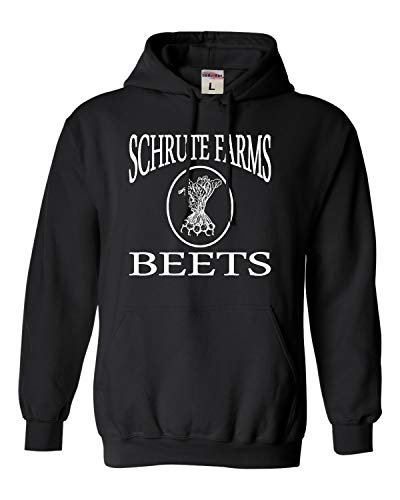 Go All Out Large Black Mens Schrute Farms Beets Sweatshirt Hoodie #TOP1