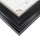 GraduatePro Bilderrahmen A4 Rahmen Urkunde für Zertifikate Diplom Wand Hängend Goldperlen Vintage University Certificate Frame Schwarz