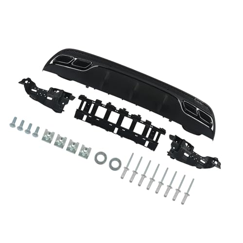 Difusor trasero Benz W205 Sedan 2015-2018 labio paragolpes y escapes C63 AMG