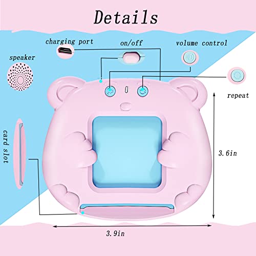 Talking Flash Cards Learning Toys for Toddlers 1-6 Years Old, Preschool Montessori Toys, Speech Therapy Toys Pocket Vocabulary Toy Autism Toys Gifts for Kids, Boys Girls(510 Words New Pink) - Thumbnail 6