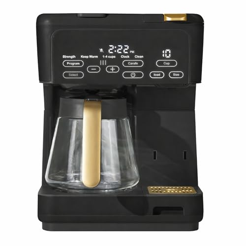 Multi Brew Coffee Maker with Single Serve and Carafe Brewing Options for Countertop Home Use (Black Sesame)