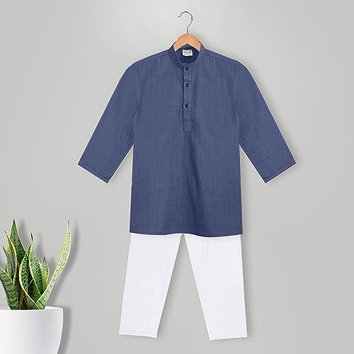 Image of Baby Boys Ethnic Wear Cotton Kurta Pyjama Set
