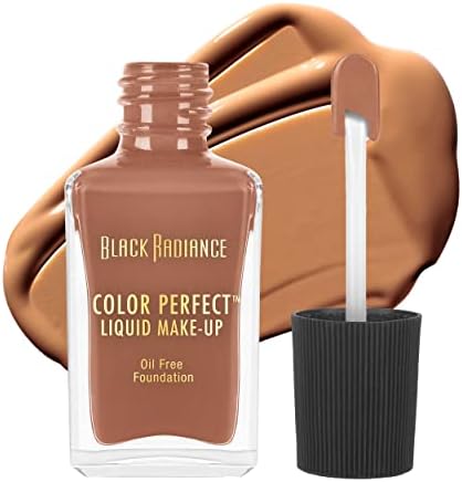 Black Radiance Color Perfect Liquid Full Coverage Foundation Makeup, Mocha Honey, 1 Ounce
