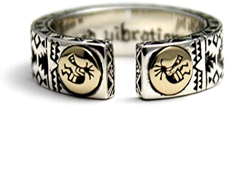 Cosumosu 925 Sterling Silver Kokopelli Open Ring Adjustable #TOP1