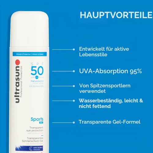 Ultrasun Sports Gel Spf50 Transparentes Sonnenschutz-Gel, 200 ml – Ansicht 3