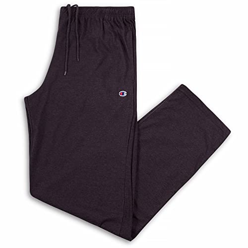 Image of Champion Mens Big and Tall Open Bottom Lounge Pants, Lightweight Jersey Sweatpants