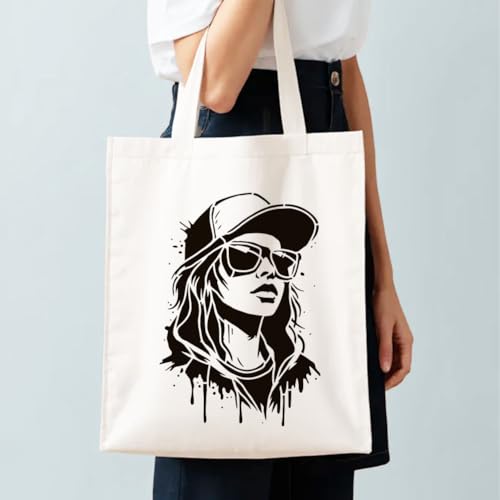 FINGERINSPIRE 4 Pcs Graffiti Hip-Hop Character Painting Stencil with Brush 29.7x21cm 4 Style Rapper Character Pattern Drawing Template Decoration Stencil for Painting on Wood Wall Fabric Furniture - Image 5