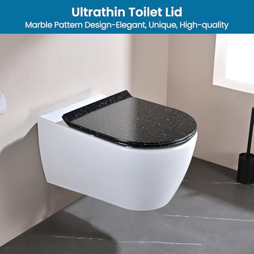 Abattant WC forme D avec frein de chute silencieux - 3