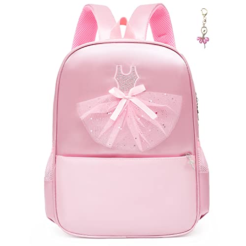 Dorlubel Cute Ballet Dance Backpack Tutu Dress Dance Bag with Key Chain Girls2