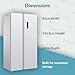 HYE American Fridge Freezer - Side By Side American Style Fridge Freezer, No Frost, 92cm Wide, 505L Freestanding Design, Low Noise (37dB), Bright White Finish, Ideal For Large Families - RF01AM505W07