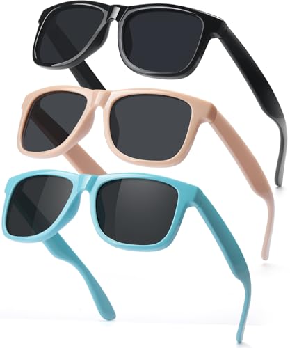SEKKAF Kids Polarized Sunglasses Age 3-12 Toddler Shades for Boys Girls Durable Sun Glasses with UV Protection