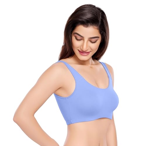Image of juliet Non Padded Full Coverage Sports Bra for Women | Slip on Bra | Low Impact High Coverage Wireless Support Sports Bra JS 90