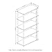 Furinno Turn-N-Tube 5-Tier Multipurpose Shelf / Display Rack / Storage Shelf / Bookshelf, Round Tubes, Light Cherry/Black