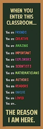 Image of When You Enter This Classroom Poster Teacher Supplies Affirmation Station Must Haves School Door Decor Welcome Positive Cool Wall Art Print Poster 12x36