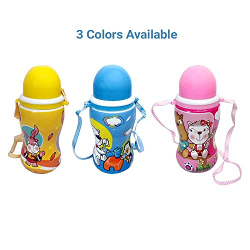 Image of EKAN 3 in 1 Motivational Water Bottles Set 2000 ml, 900 ml, 300 ml Large Capacity Sipper Bottles for School, Office, Home and Gym Use Leak-proof BPA-Free Water Bottles (Multicolour-2)