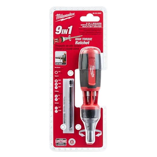 Milwaukee 9-In-1 Ratchet Bit Drivr