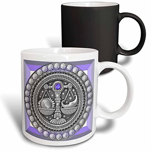 3dRose Zodiac Series Libra Metal Look Art 11oz Magic Transforming Mug