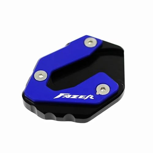 ヤマハ向け FZ6 FZ6R FZ6-S2 ファッツァー XJ6 XJ6F XJ6N 用 オートバイ CNC キックスタンド フットサイドスタンド延長パッド(Blue)