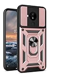 JayModCase Funda para Nokia C30 Carcasa con Protección Militar Antigolpes, Cubierta de Cámara Deslizante y Soporte de Anillo Giratorio 360° Case for Nokia C30 - Rose Gold JayModCase Funda para Nokia C30 Carcasa con Protección Militar Antigolpes, Cubierta de Cámara Deslizante y Soporte de Anillo Giratorio 360° Case for Nokia C30 - Rose Gold