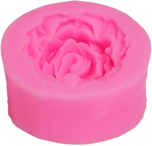 Vctitil Molde de silicona de flores 3D, molde de vela en relieve, herramientas de fabricación de jabón de flores de rosas, molde de resina para
