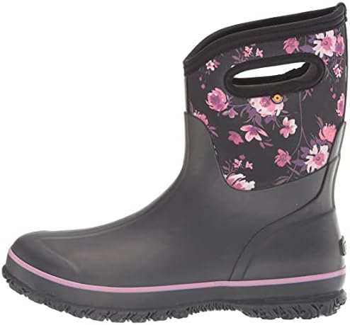 BOGS Women's Classic Mid Rain Boot, Painterly Print-Black, 6 | Image 7