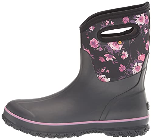 Bogs Womens Classic Mid Rain Boot, Painterly Print - Black, 7 Us #TOP7