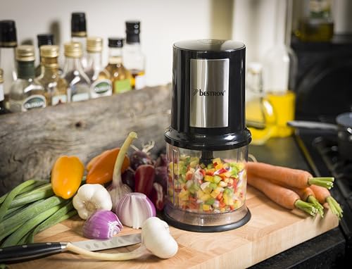 Bestron hachoir électrique mini hachoir idéal pour les légumes les oignons Deux lames de coupe & capacité de 500 ml Coleur: - vue 7