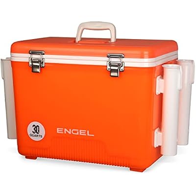 Engel UC30 Leak-Proof, Air Tight, Fishing Drybox Cooler with Built-in Fishing Rod Holders, Also Makes The Perfect Hard Shell Lunchbox for Men and Women