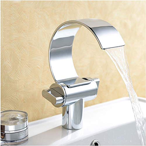 Badkuiparmatuur, badkuip waterkraan met handdouche, thermostatische waterval badkuipkraan set, messing verchroomd waterkraan wandhouder slang handdouche voor de badkamer (til 02)