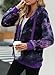 Nirovien Womens Full Zip Up Sherpa Jacket Tie Dye Fuzzy Fleece Jacket Teddy Coat for Women with Pockets(Dark Purple,M)