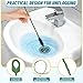 35.5 Inch Drain Clog Remover Tool (1pc), 30 Inch Sink Snake Drain Tool (5 pcs) & 59 Inch Tube Drain Brush (3 pcs), Effective Hair Drain Clog Remover for Toilet, Kitchen Sink, Bathroom, Shower, Sewer